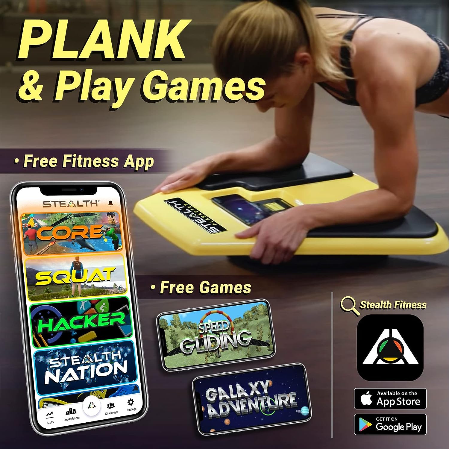 Stealth plank deals exercise machine